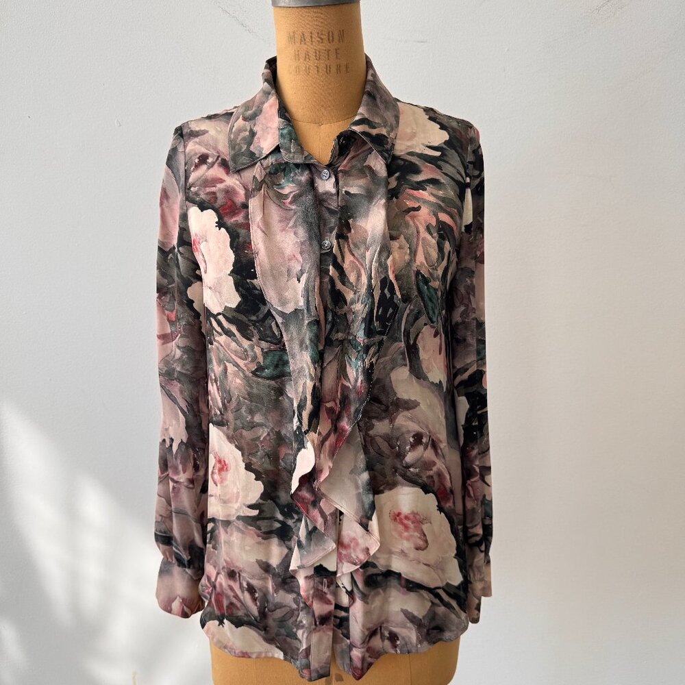 Silk blouse with gorgeous floral pattern